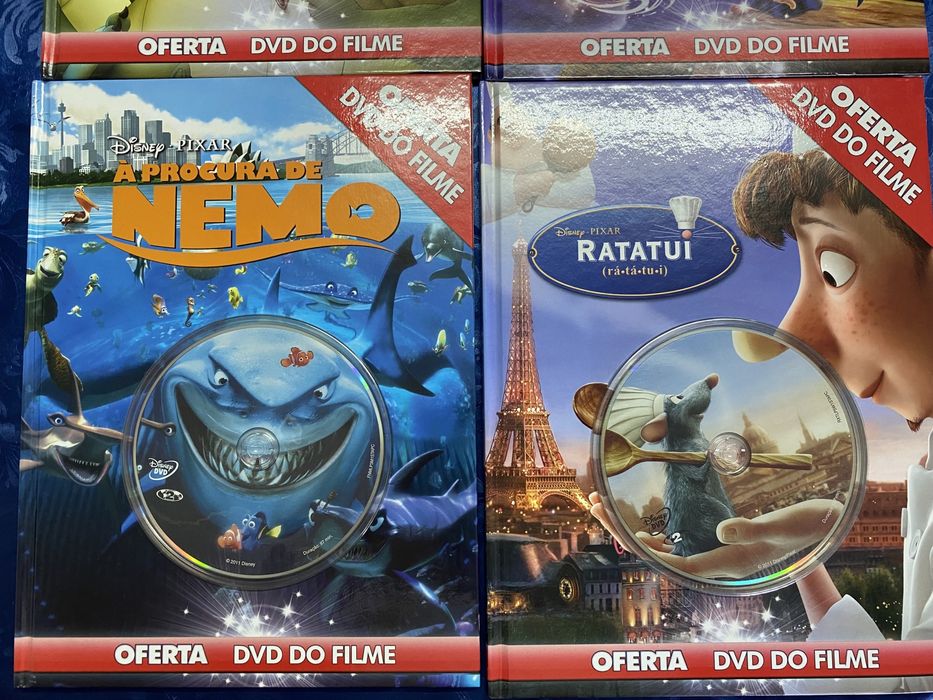 4 livros Disney com Dvd artigos novos
