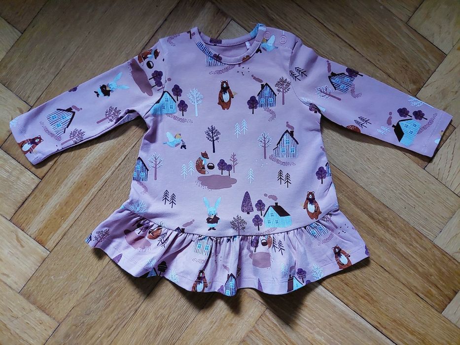 Sukienka tunika w zwierzątka lindex r. 62