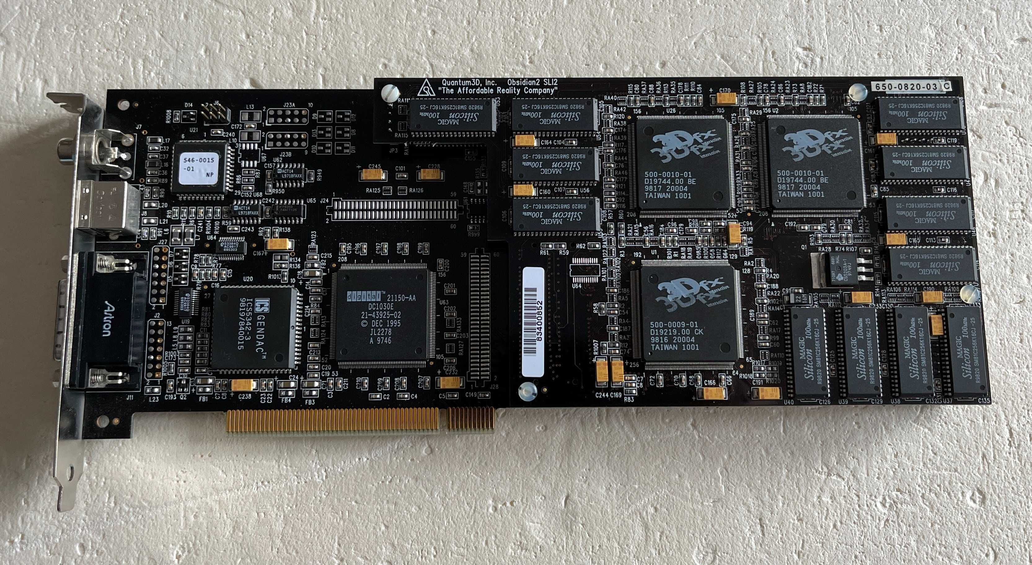 3dfx Quantum3d Obsidian2 X-24 Voodoo2 SLI na jednej karcie