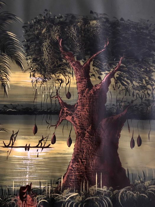 Tela paisagem Angola - pintura a óleo assinada (2003)