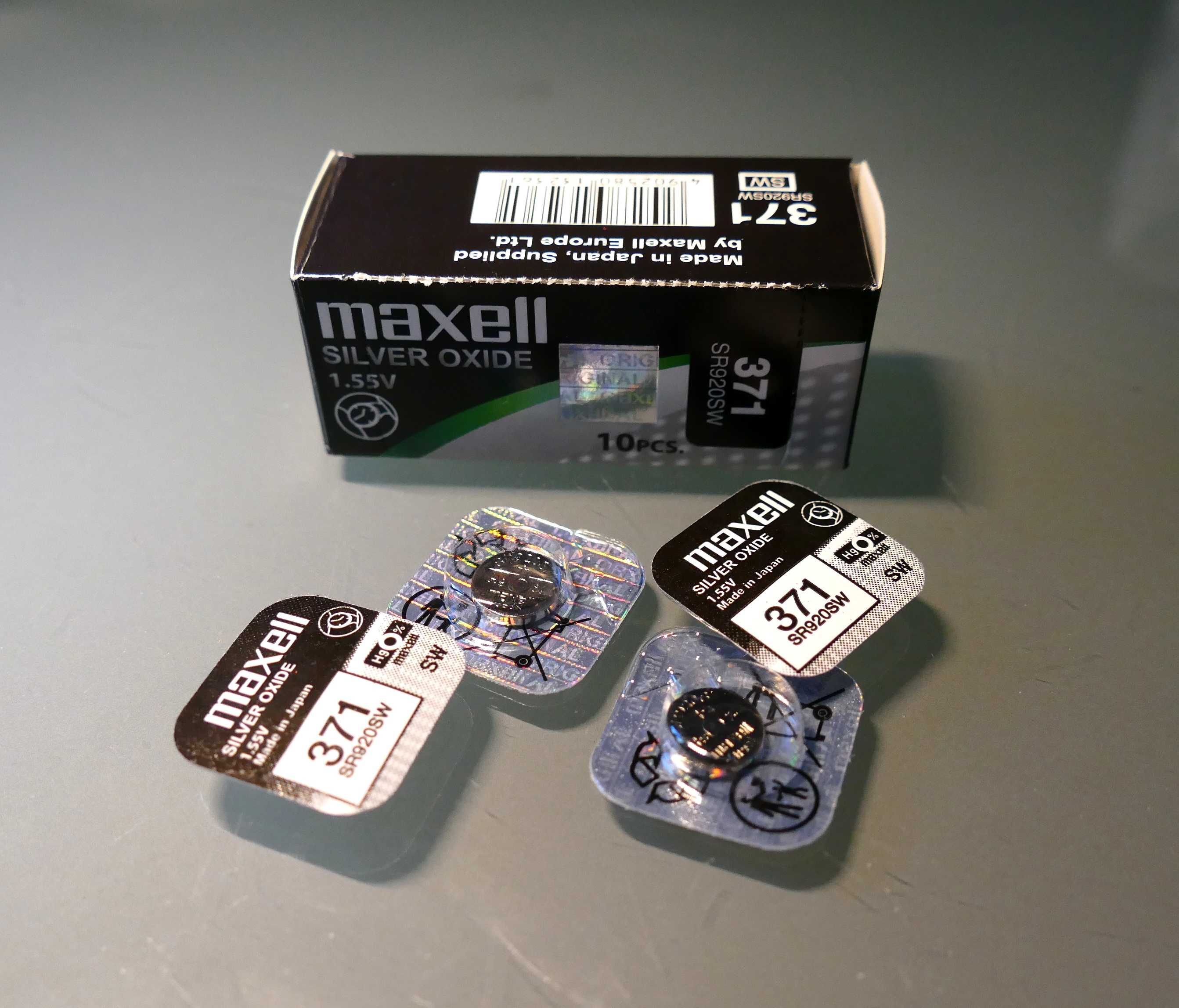 Maxell 371 SR920SW SR69 i Maxell 395 SR927SW SR57 Oryginalne Japońskie