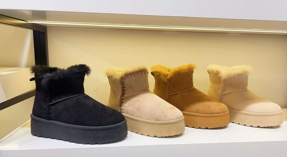 Bota pantufa de pêlo