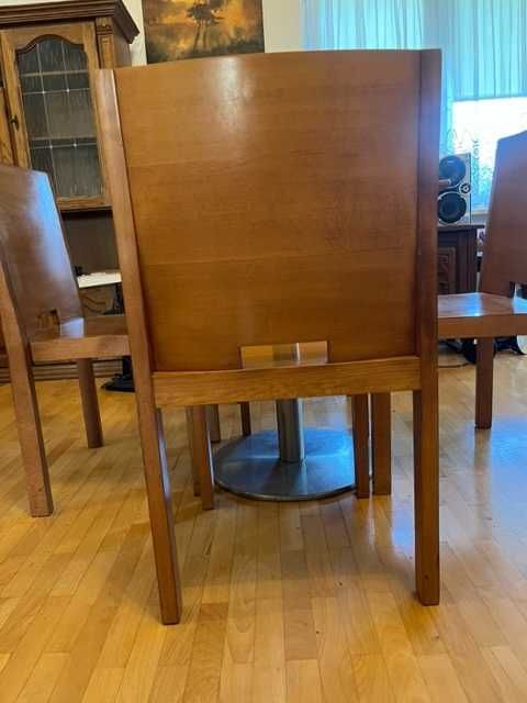 stół dębowy z krzesłami dębowymi ( 4szt)