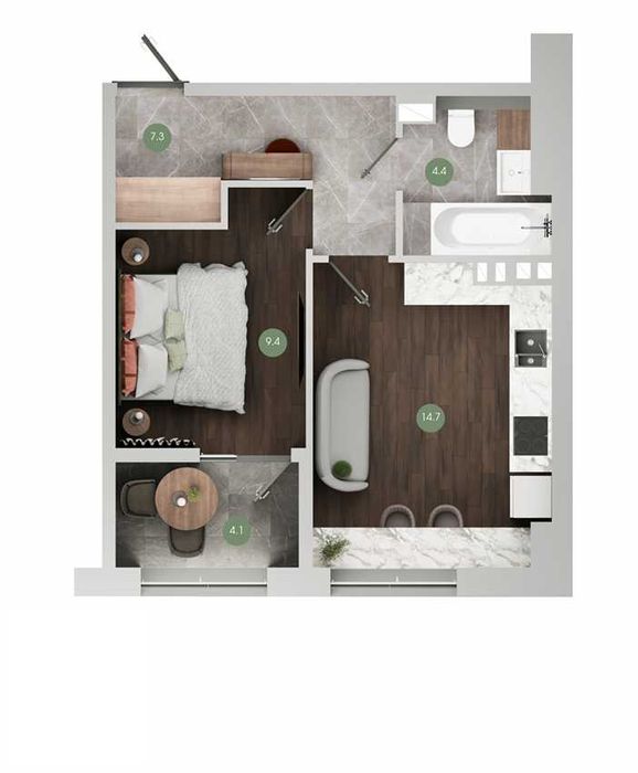 1к. квартира від забудовника з Англійським характером і Комісією 0%