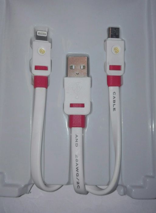 Kabel 2 w 1 micro Usb iPhone iPod Apple ładowarka do smartfon tablet