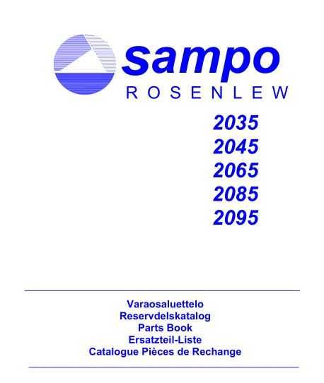 Sampo SR2035,2045,2065,2085,2095  katalog części