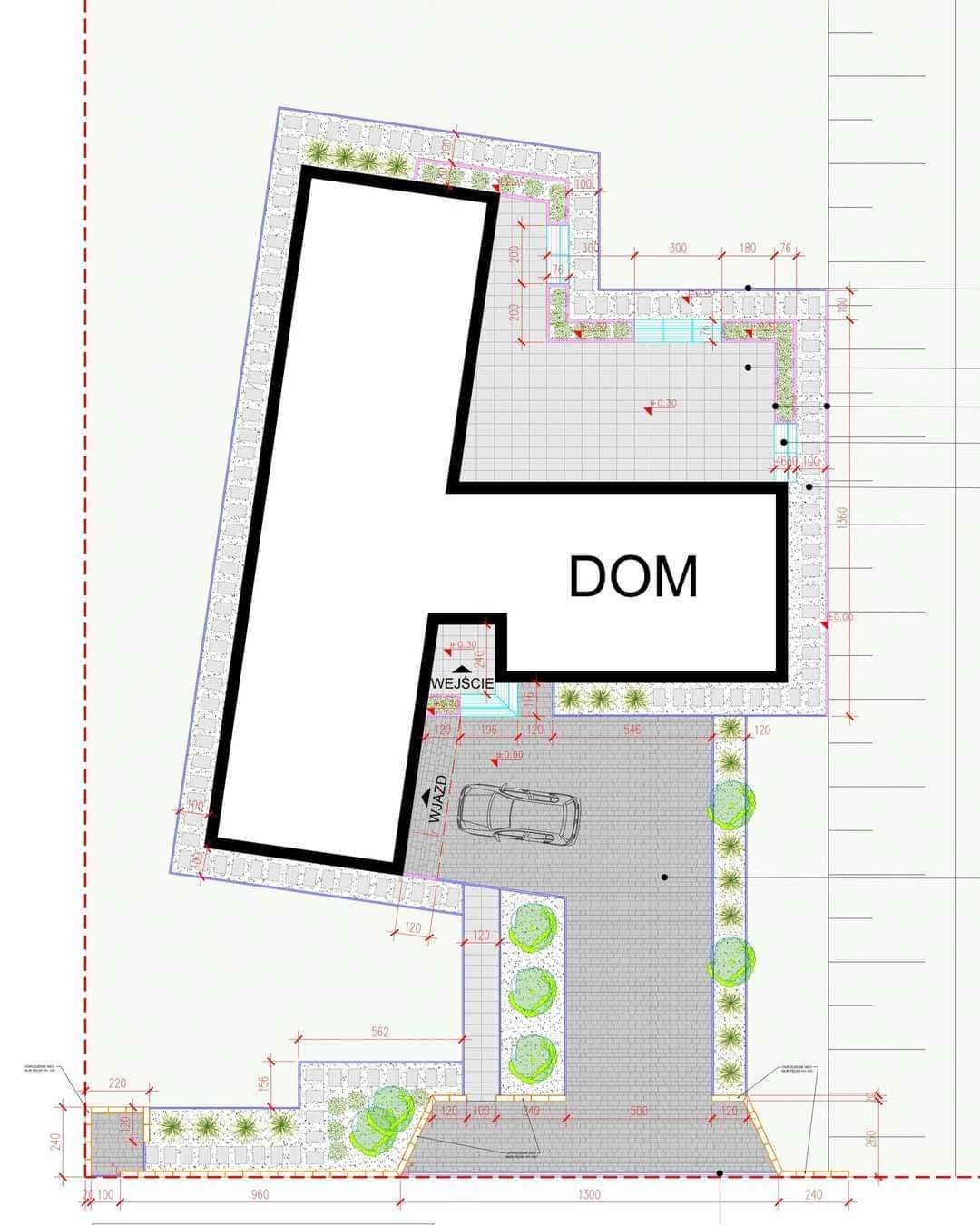 Projekt kostki brukowej 2D | zagospodarowanie terenu | wizualizacje 3D