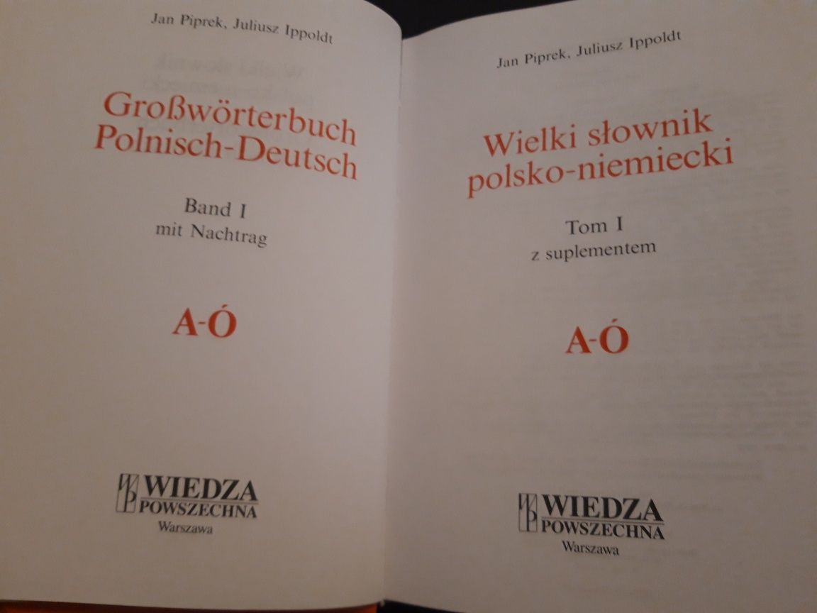 Słownik polsko- niemiecki tom 1 i 2