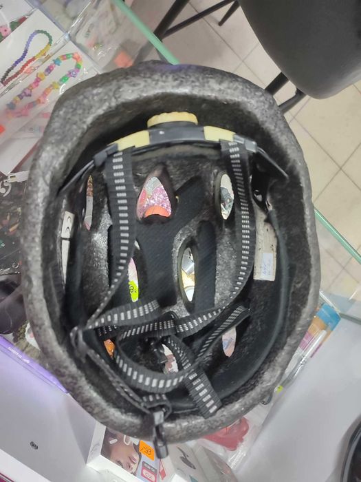 Kask rowerowy niebiesko-zielony rozmiar M