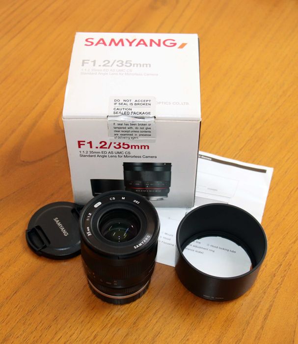 Objetiva SAMYANG F1.2 / 35mm para Canon EOS-M