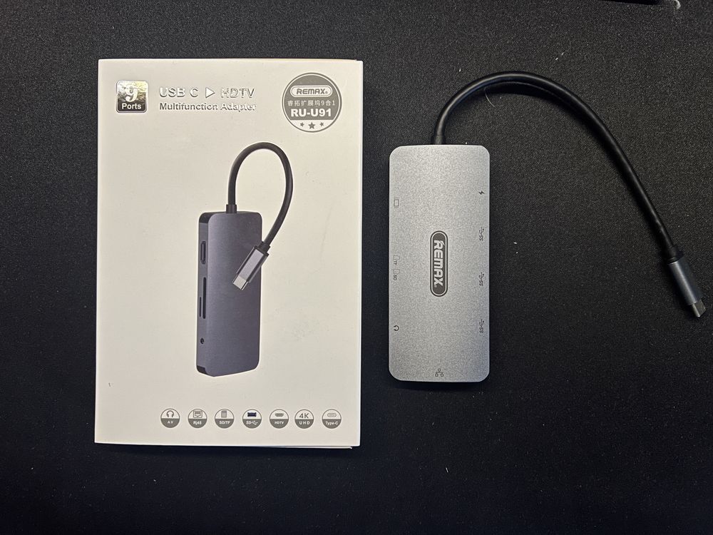 USB HUB адаптер Remax RU-U91 3 USB/ Type-C PD