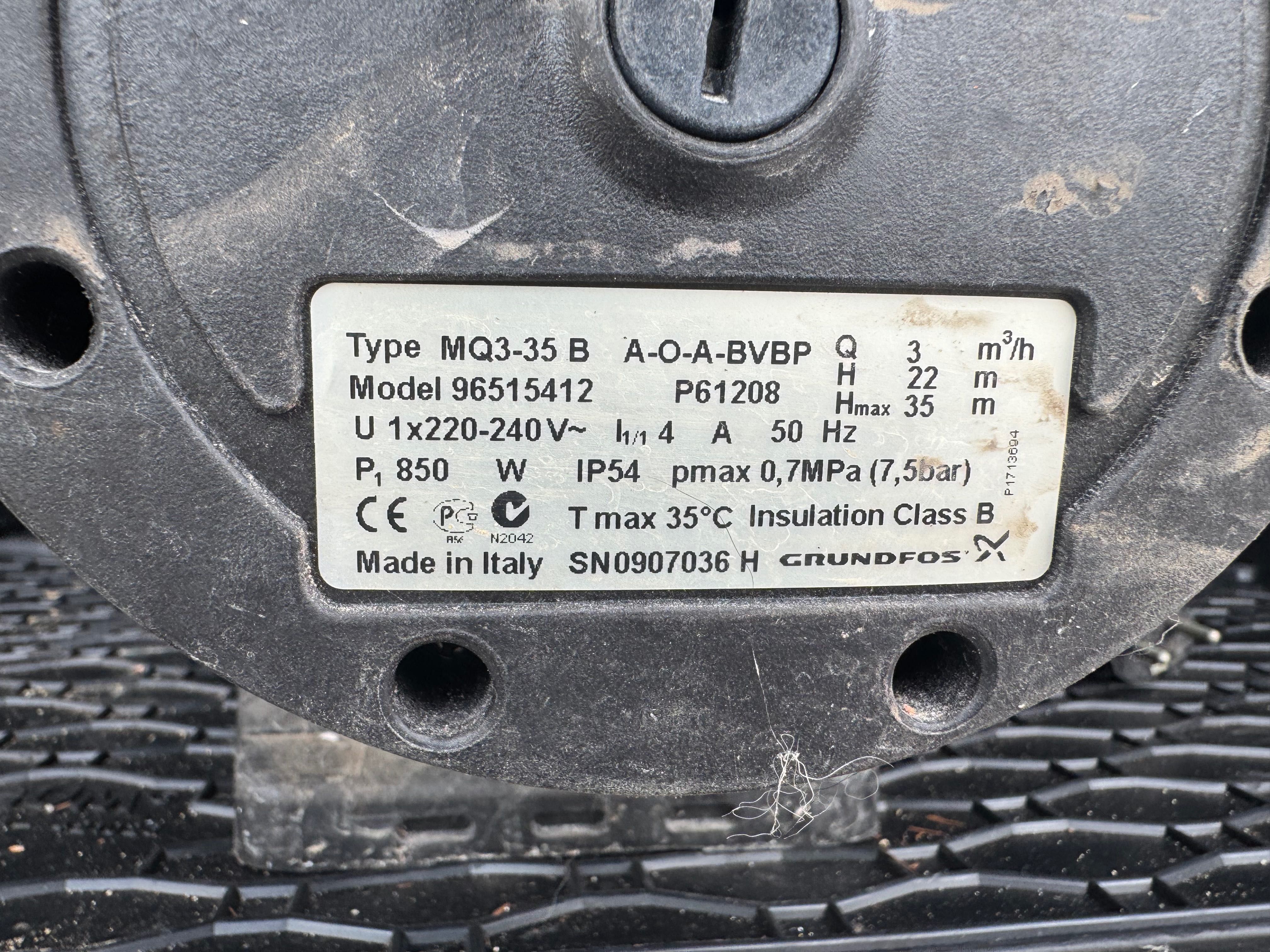 Pompa podwyższająca ciśnienie Grundfos MQ3-35B
