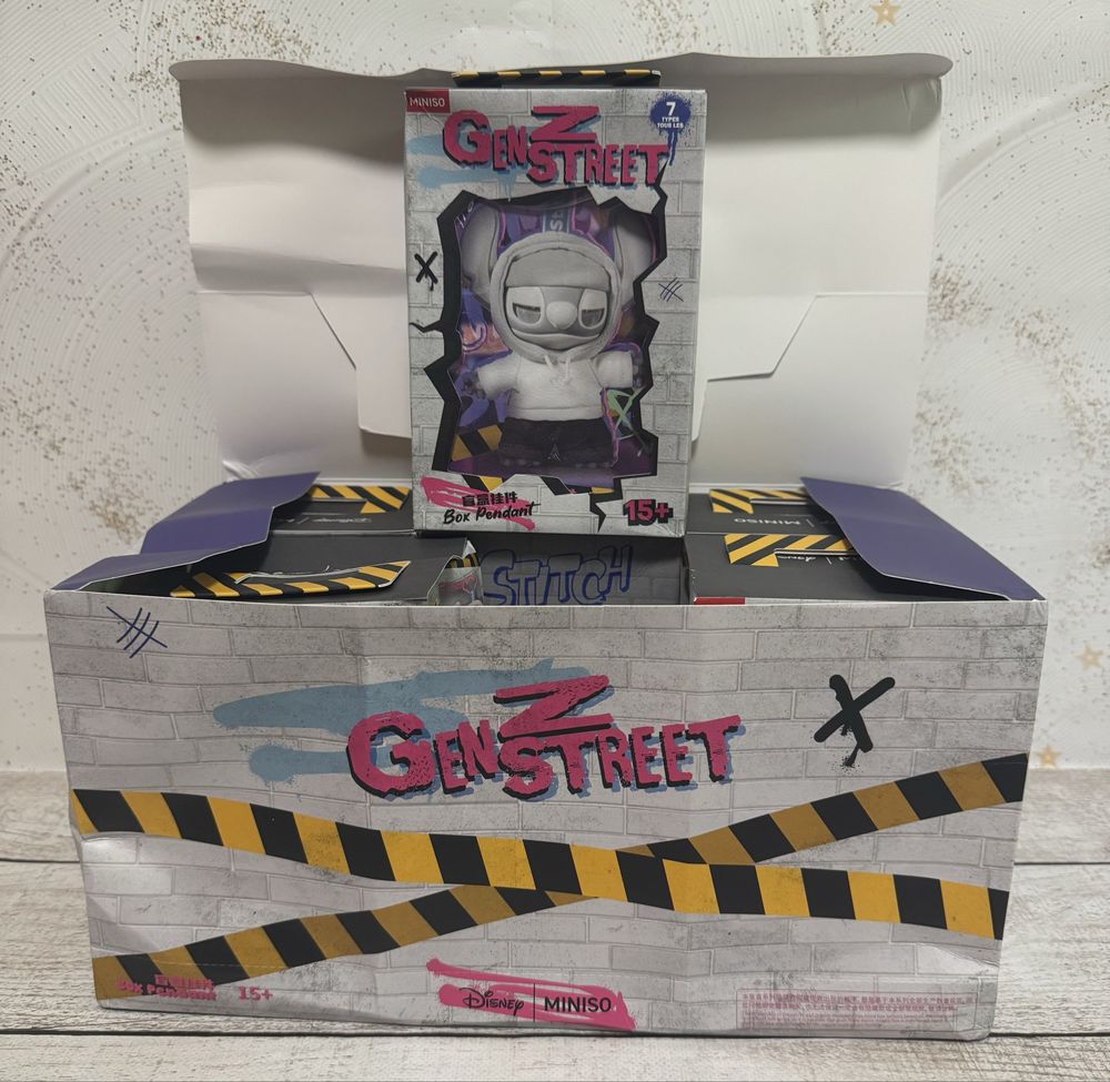 Оригінал! Stitch Eat Gen Street Miniso Disney Стіч Winnie Pop Mart