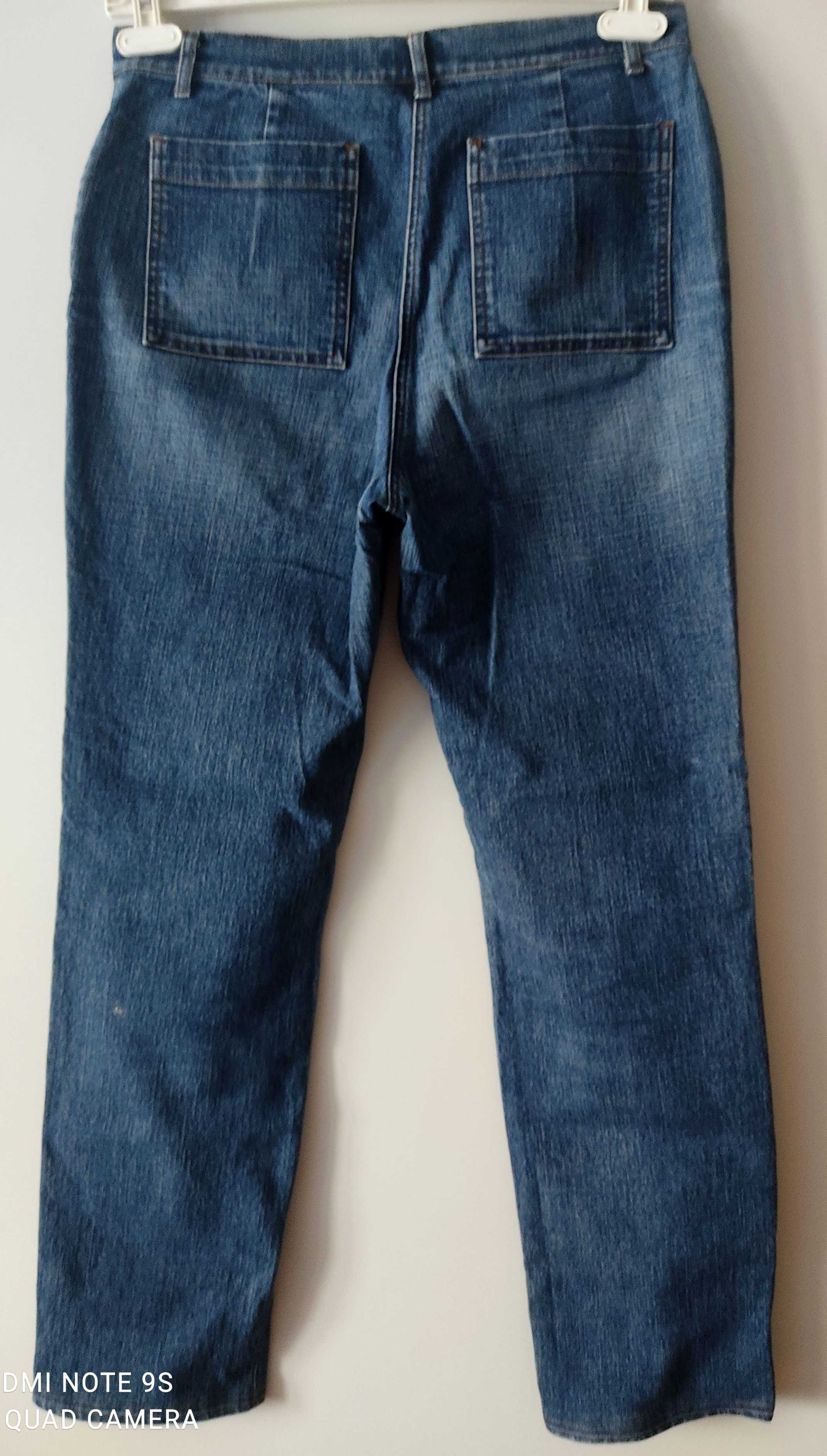 jeansy elast.szersze proste nogawki r.38/40