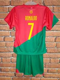 Stroje piłkarskie dziecięce Portugalia Ronaldo
