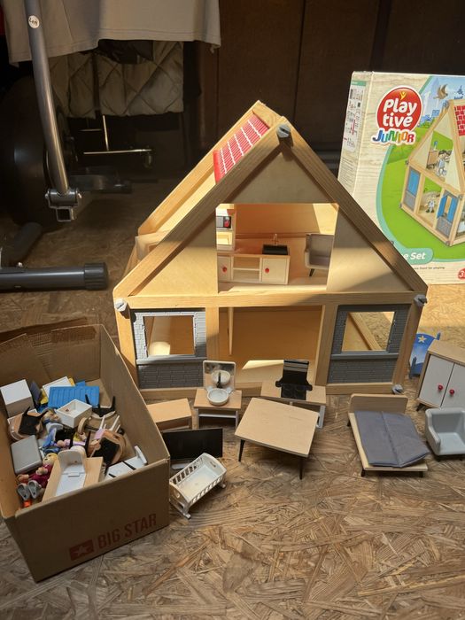 Play tive junior domek drewniany i dodatkowe akcesoria