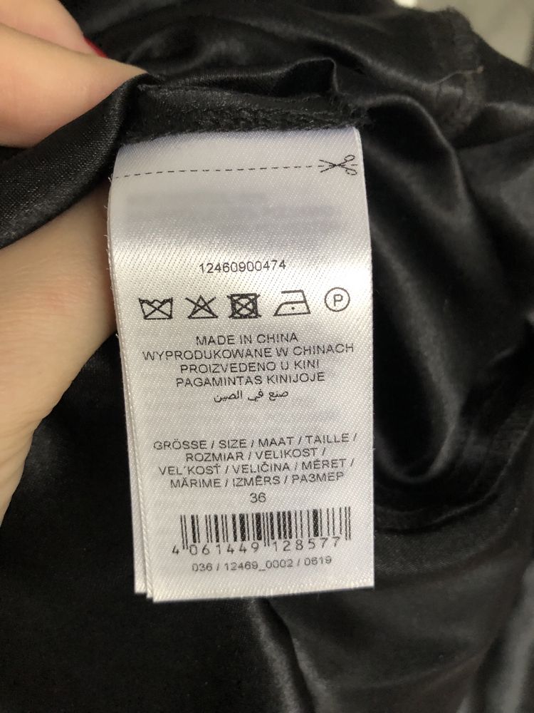 czarna elegancka długa suknia balowa cekiny maxi studniówka S 36 Jakes