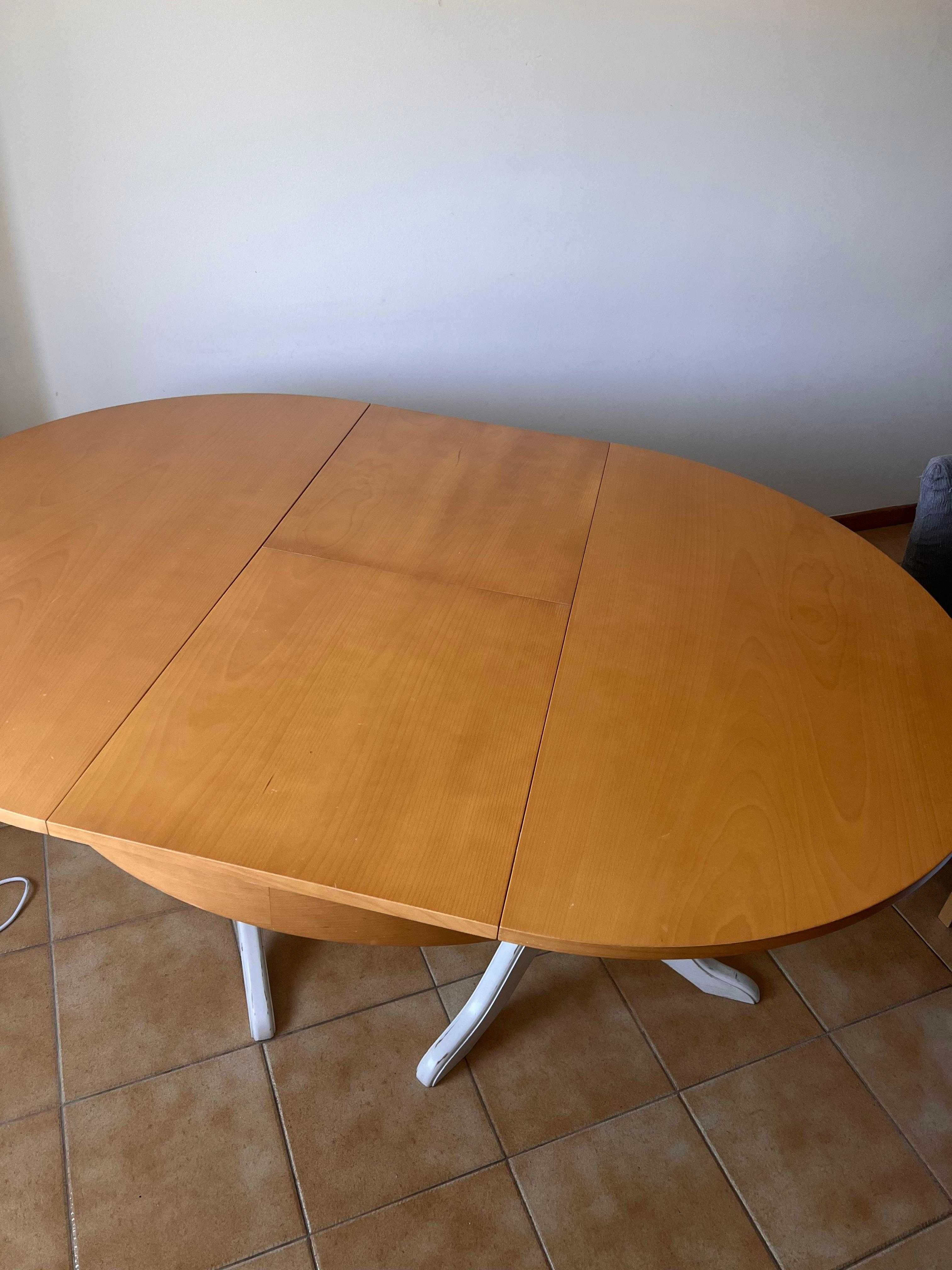 Mesa jantar madeira maciça (1.20 fechada 1.70 aberta)