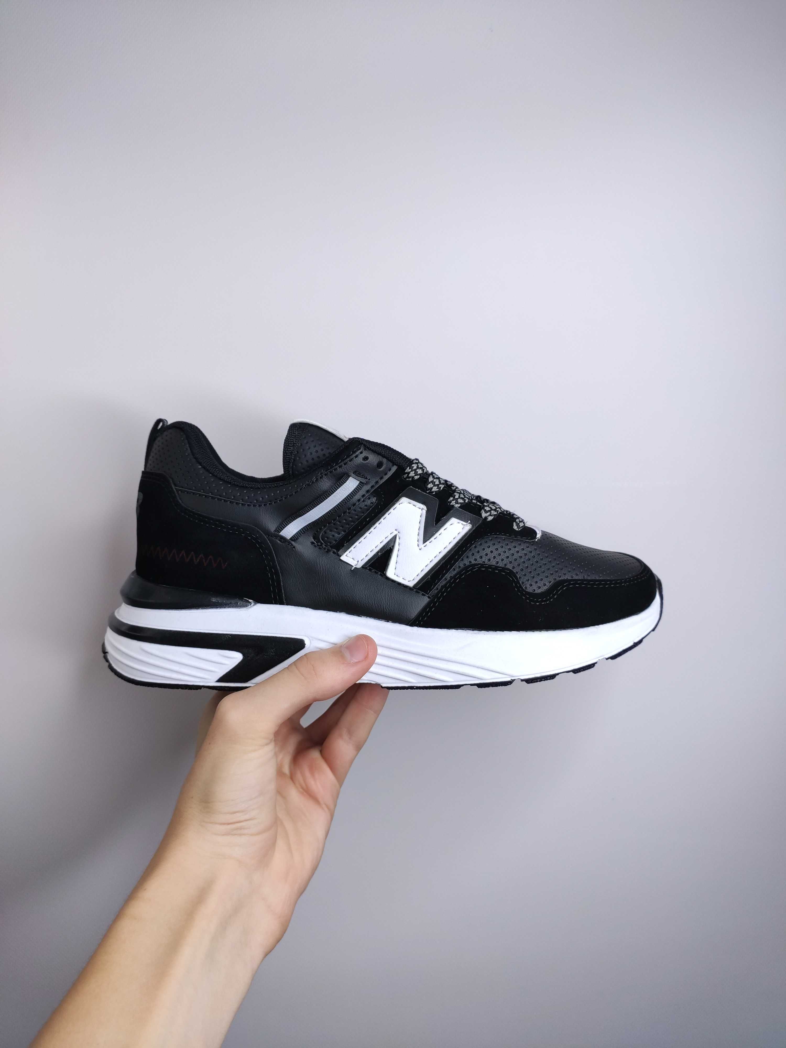 Мужские кроссовки New Balance Black-White. Размеры 40-42. Нью Беланс