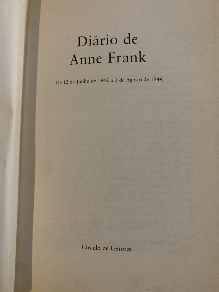 Livro: o diário de Anne Frank