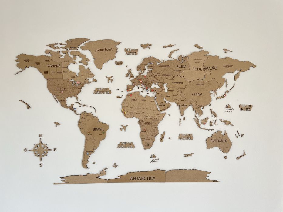 Mapa Mundo 2D (laser)