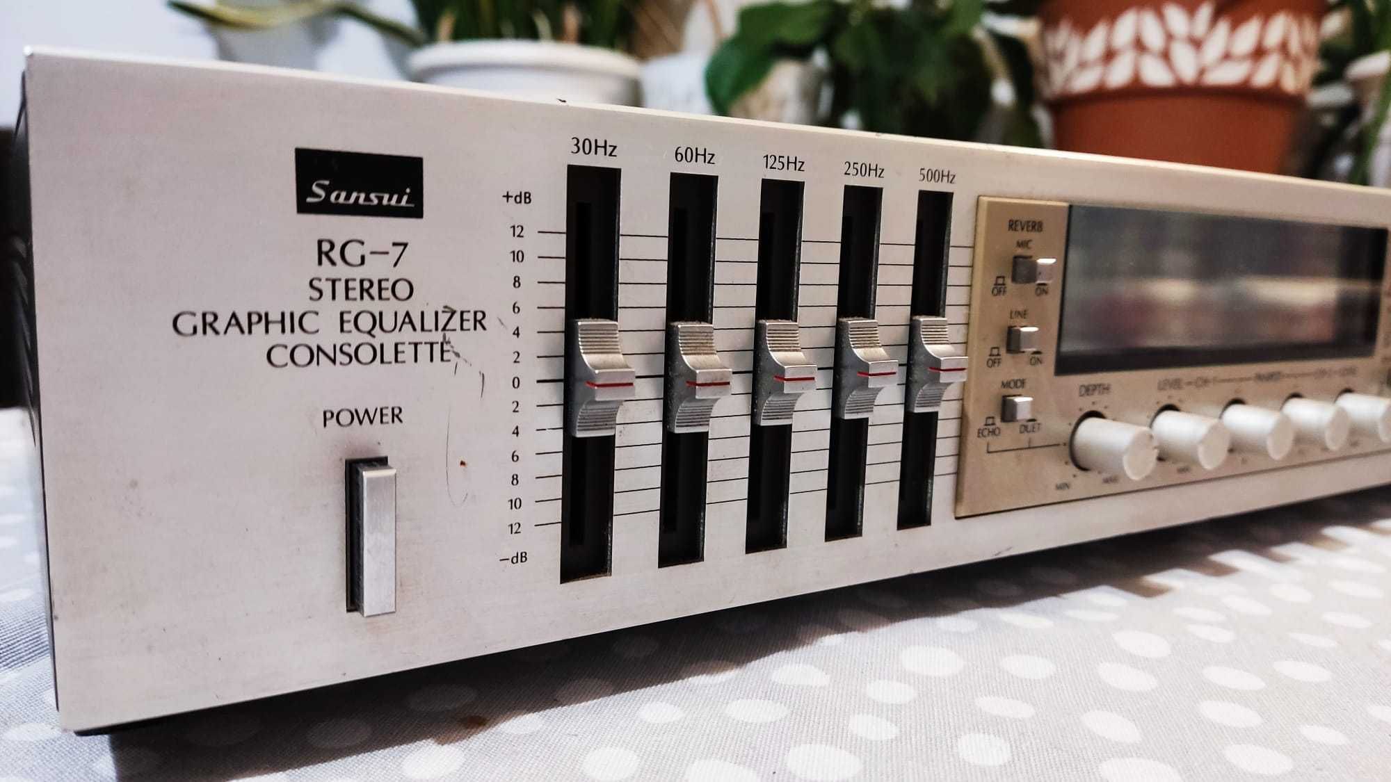 Sansui RG-7 Korektor Graficzny Stereo Graphic Equalizer Consolette