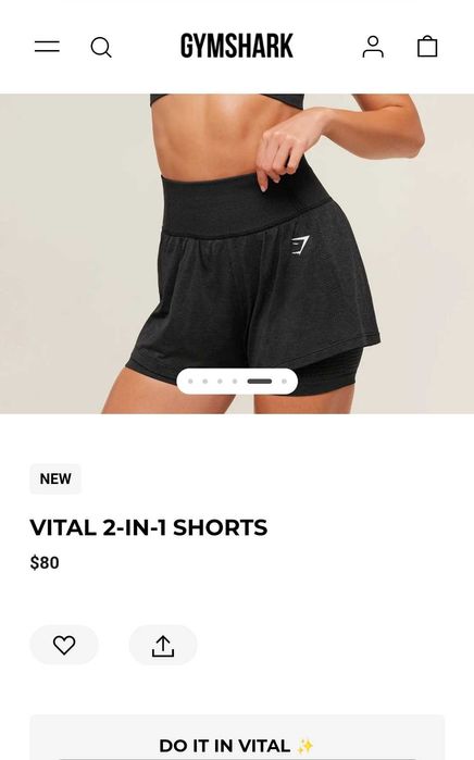 Gymshark,  шорти для тренувань