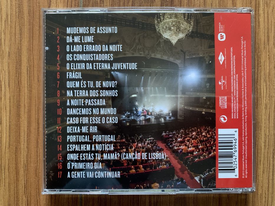 Jorge Palma & Sérgio Godinho - Juntos ao Vivo no Theatro Circo - cd