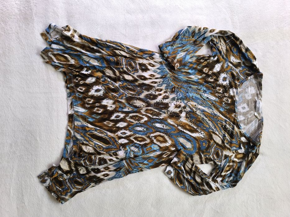 Bluzka AMY VERMONT • wzór etno • kryształki • rozm. 38/40