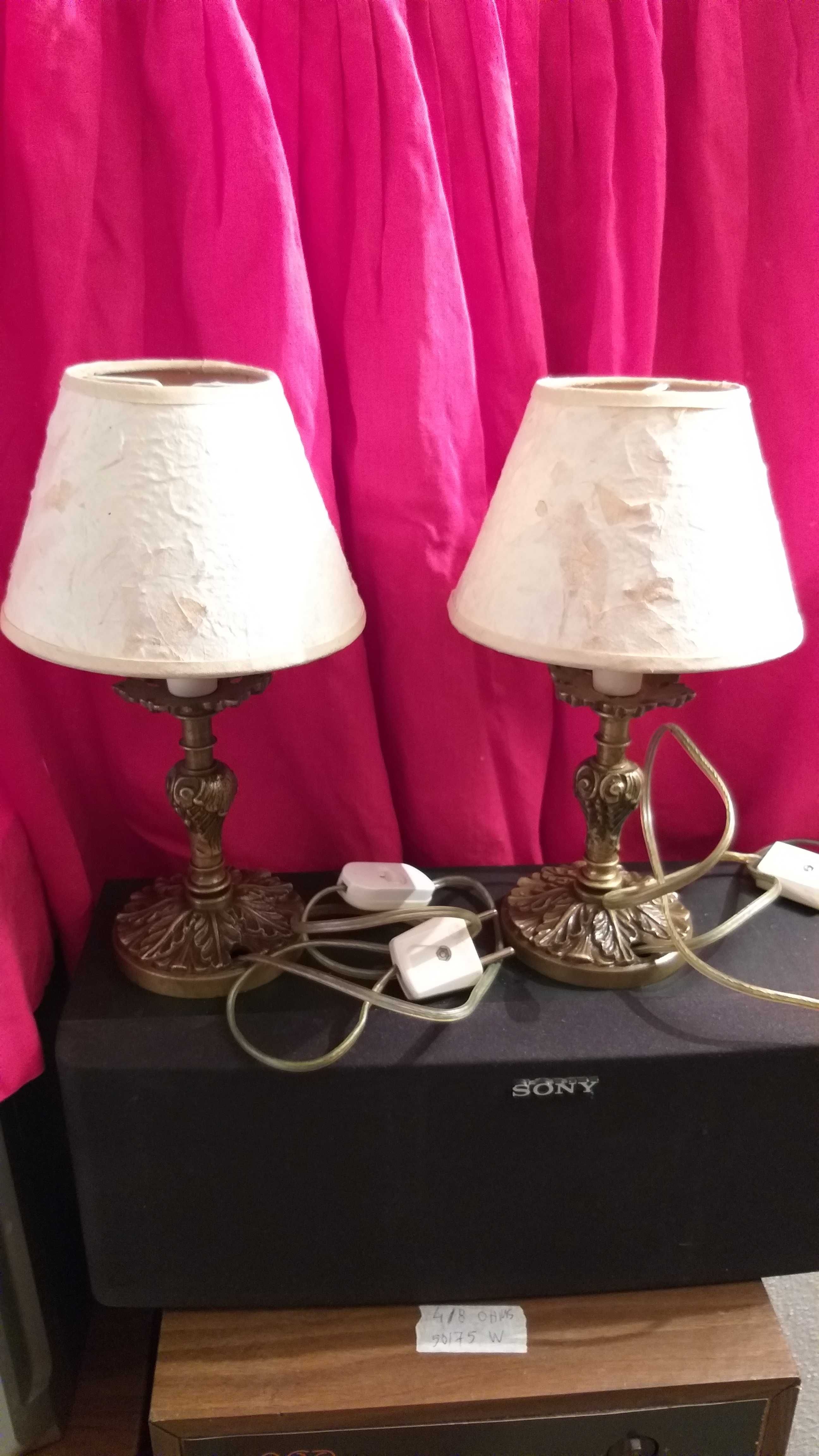 candeeiros antigos em bronze 2 pares