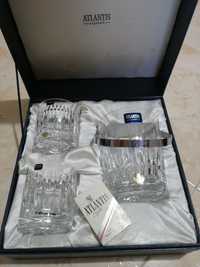 Conjunto Copos e Balde de Whisky - Atlantis crystal (NOVOS)