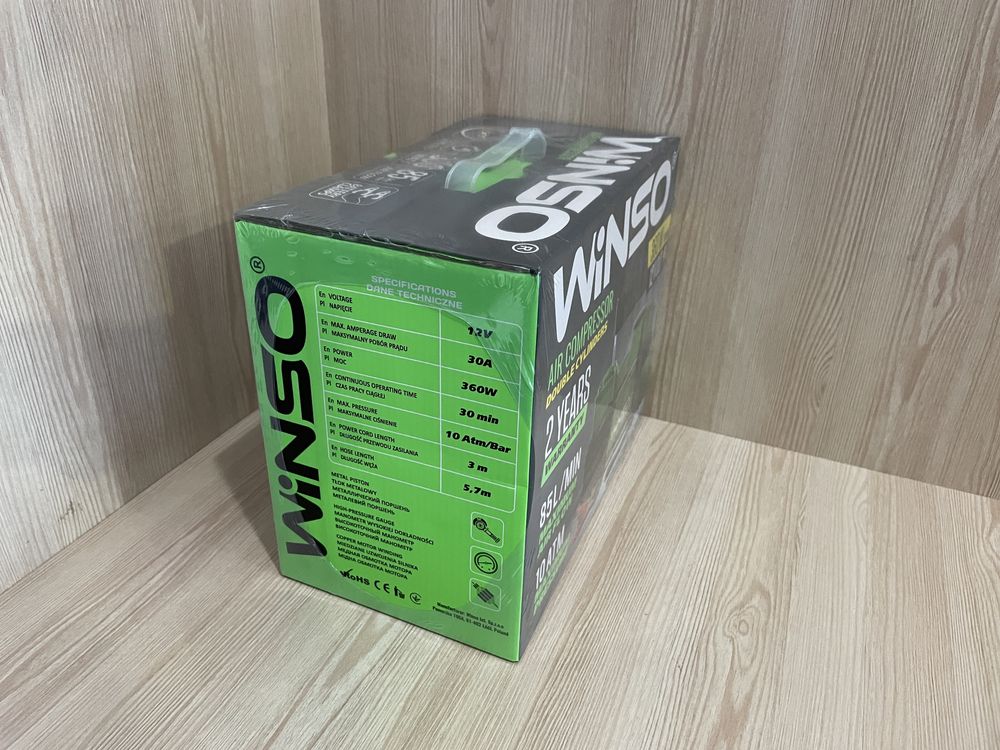 Компресор двохпоршневий Winso 125000 автокомпрессор двухпоршневой