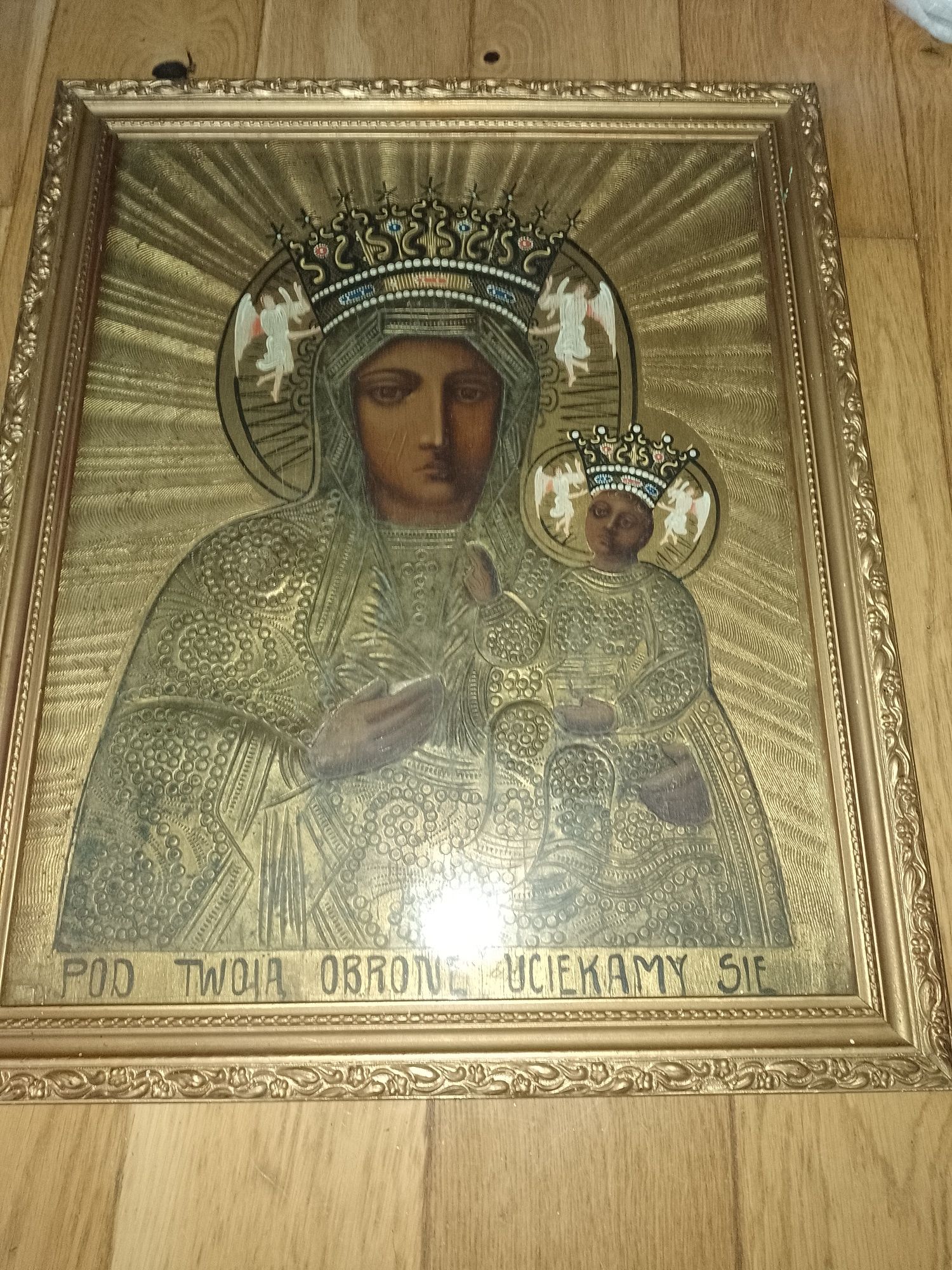 Ikona, obraz sakralny, Matka Boska Częstochowska z dzieciątkiem