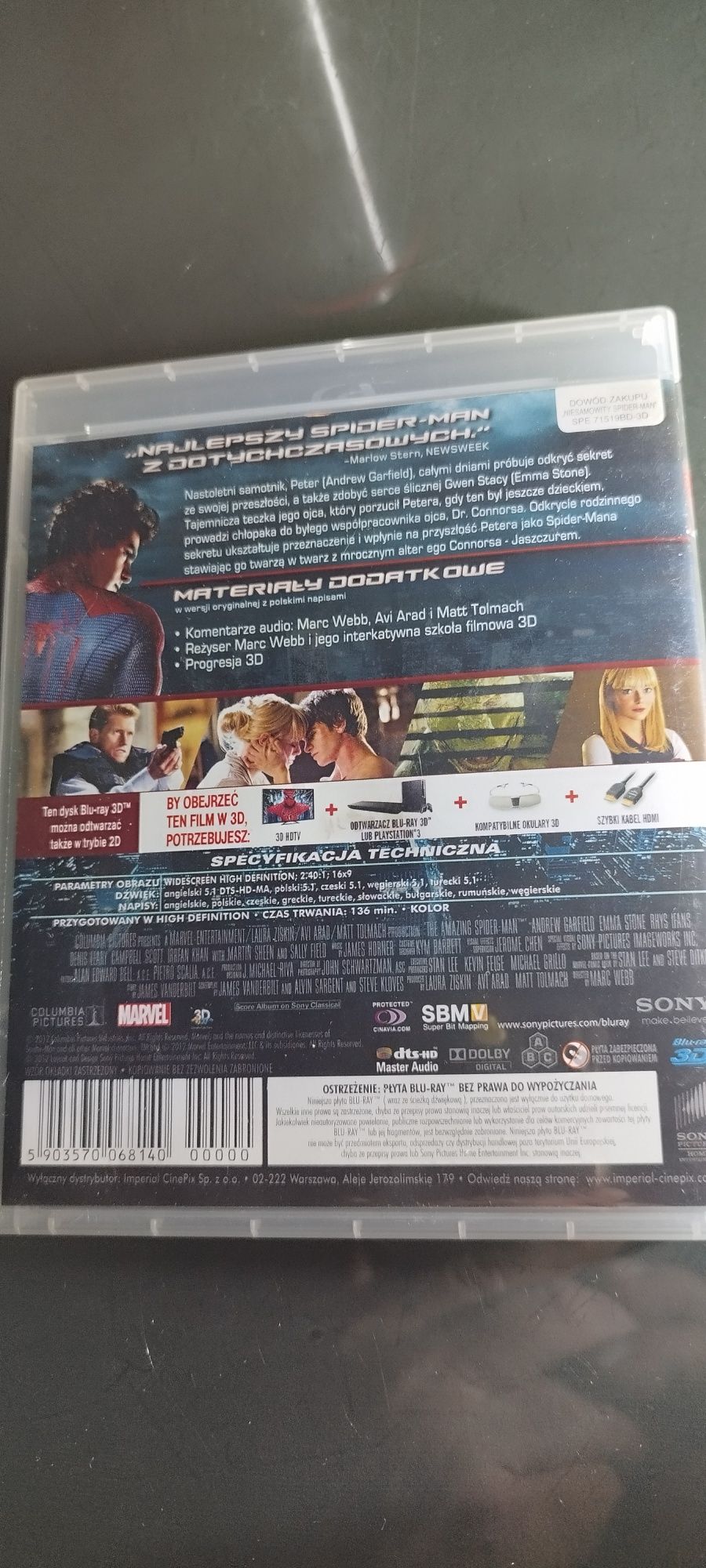Blu-ray 3D Niesamowity Spider-Men