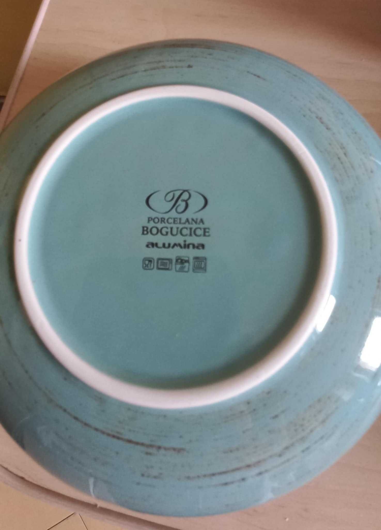 Porcelana Bogucice zestaw miski, mlecznik, cukiernica, półmisek