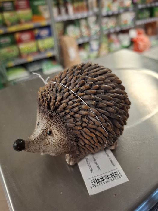 Figurka Jeż brązowy szczotkowany - 6,5 cm - dekoracja domu / ogrodu