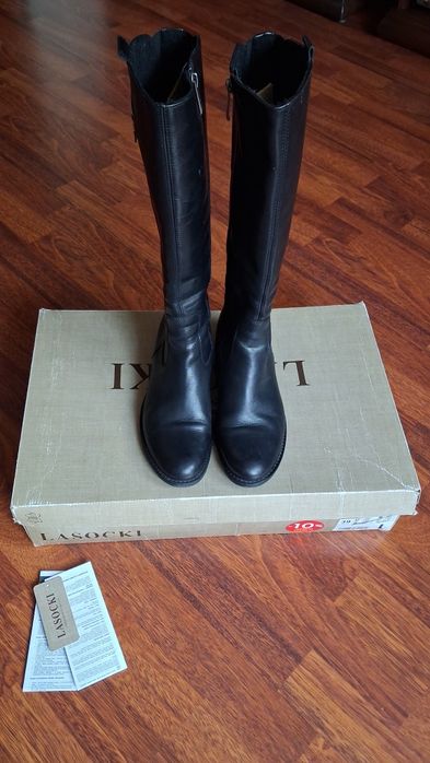 Kozaki damskie ze skóry, Lasocki, roz.39