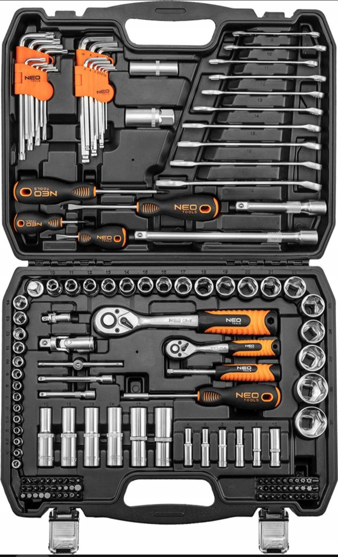 Zestaw kluczy 150 elementów 1/2", 1/4"