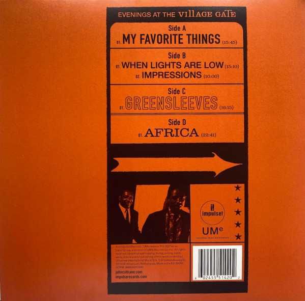 John Coltrane Eric Dolphy - Evenings At The Village Gate 2LP ORANGE