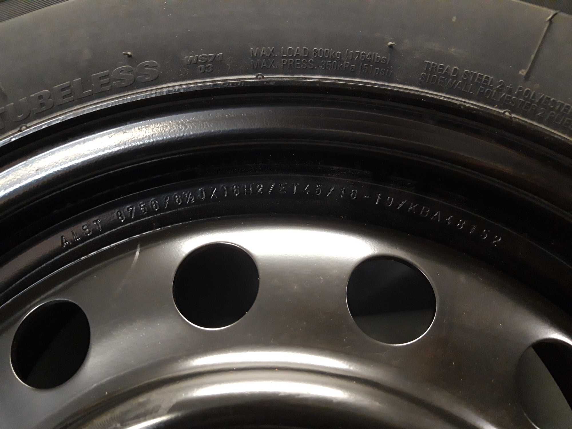 Koła stalowe 16 Hyundai Tucson 5x114,3, Kumho 215/70R16, NOWE, 2019r