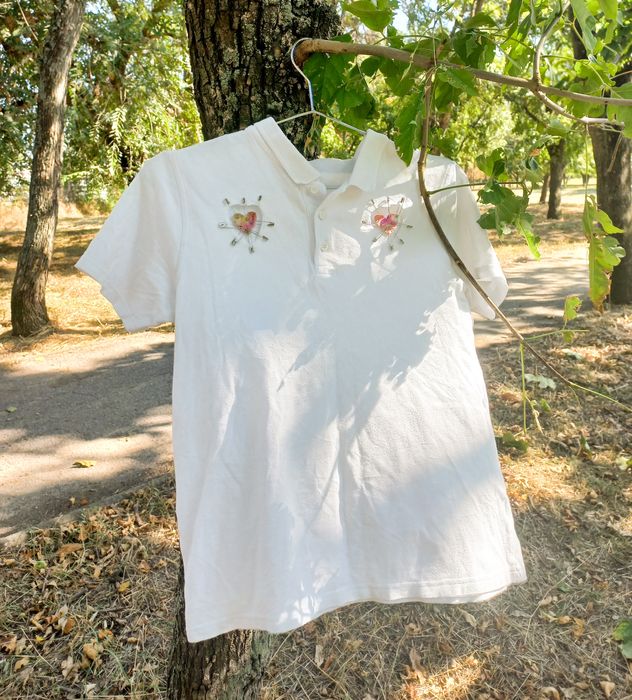 Кастомна біла футболка