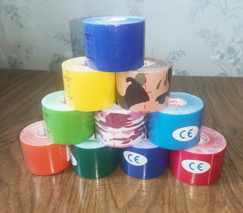 Продам тейп, кінезіолента, 5 см 5м РІЗНИХ кольорів, є ОПТ