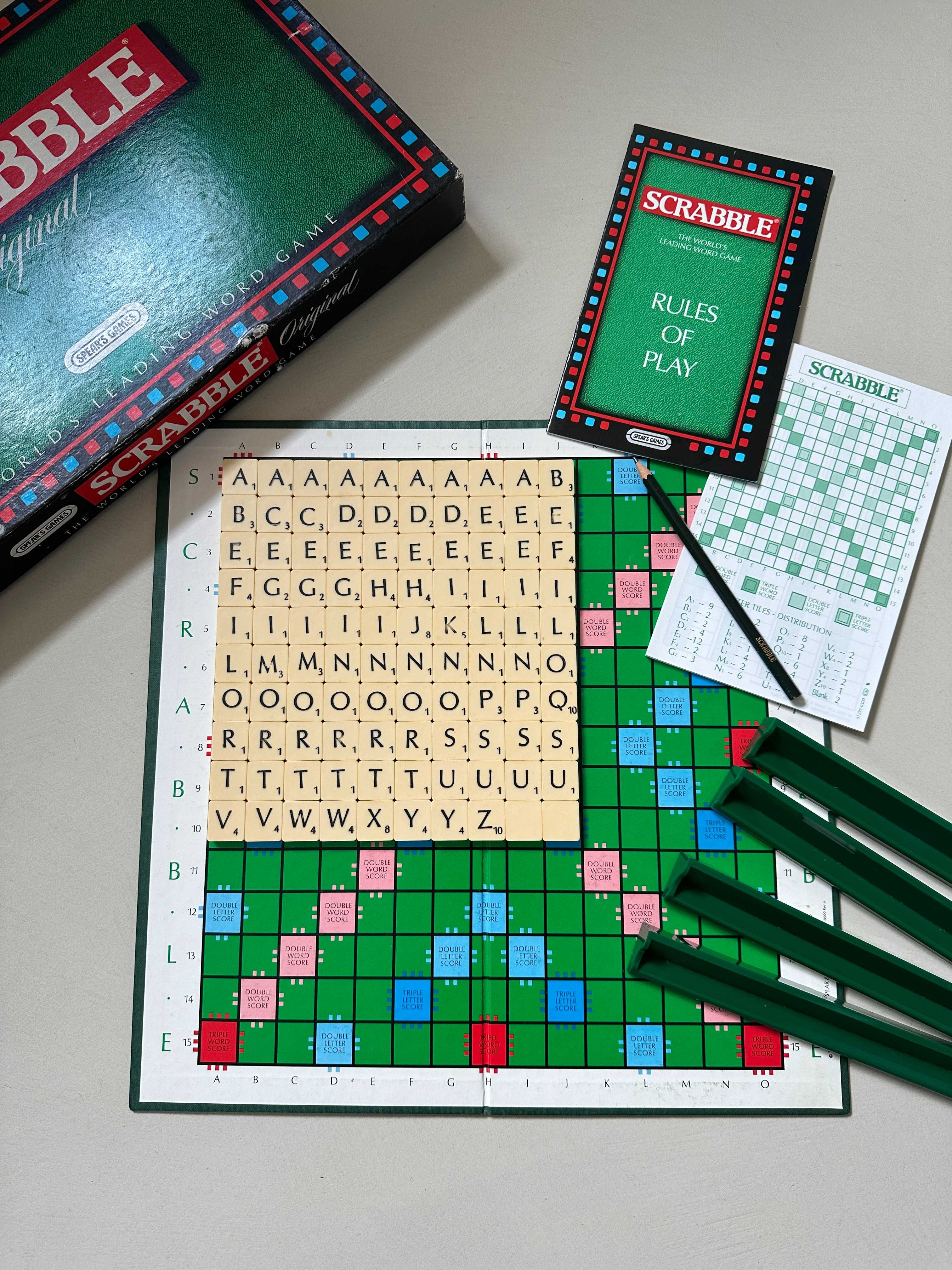Scrabble Orignal z 1988r. wersja angielska, kompletne, idealny stan!