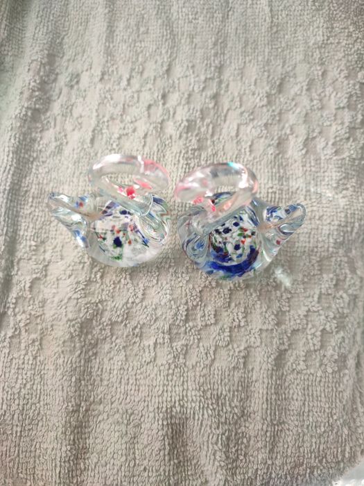 Лебеді,фігурка лебедя,скляний лебідь