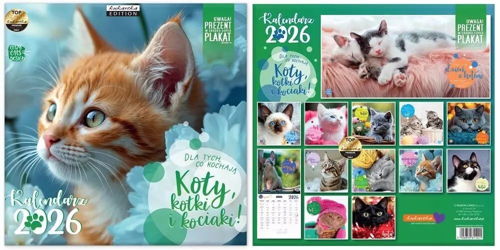 Kalendarz Classic Q KOTY. Kukartka. Nowy Produkt