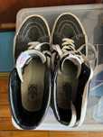Sapatilhas Tenis pretas e brancas Vans tipo bota em bom estado