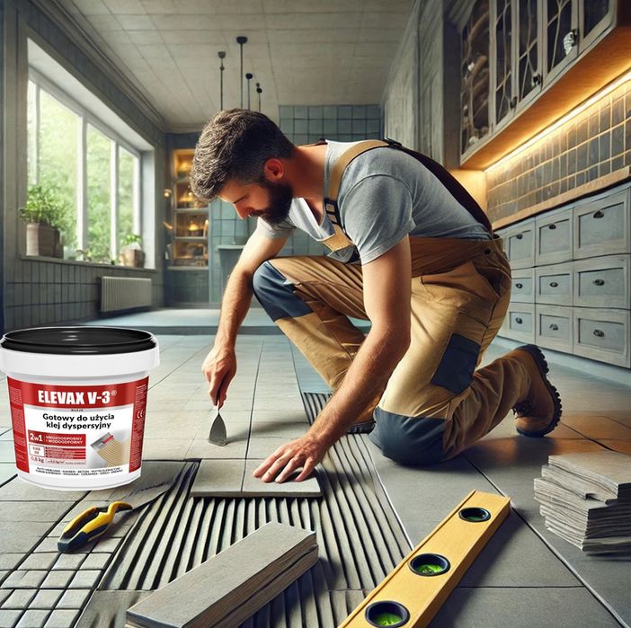 Gotowy Klej do Płytek Drewna Glazury Mrozoodporny Elastyczny 0,8kg JUR