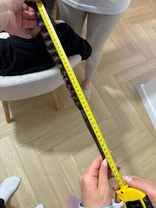 Wlosy naturalne dziewicze dzieciece niefarbowane podkrecane brązowe