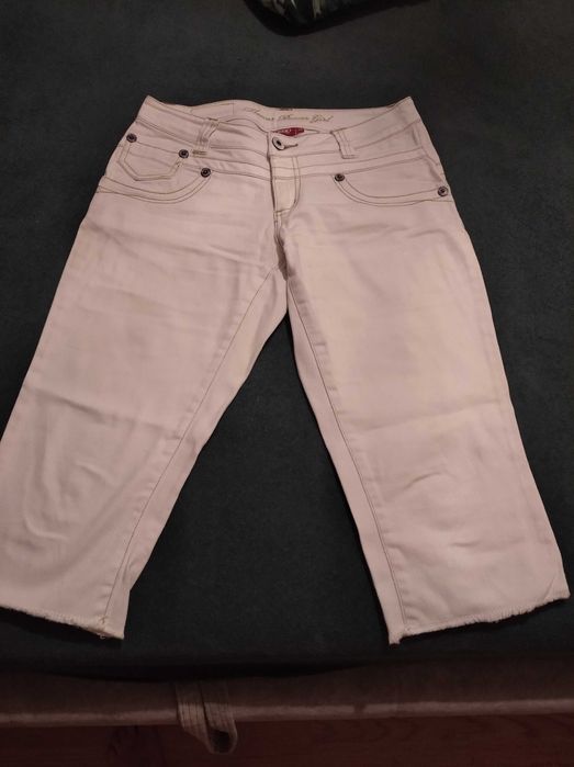 Białe dżinsowe rybaczki Deep jeans 28