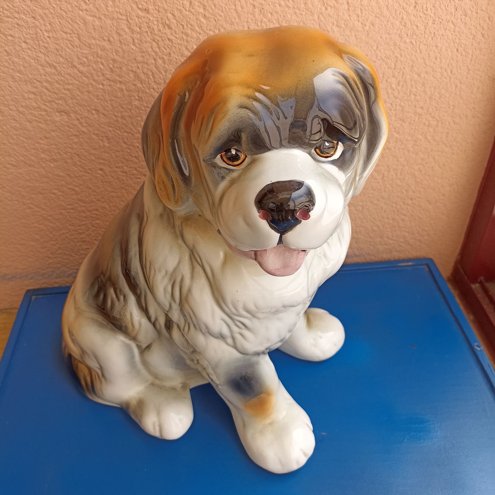 Cão de loiça vintage São Bernardo Alcobaça